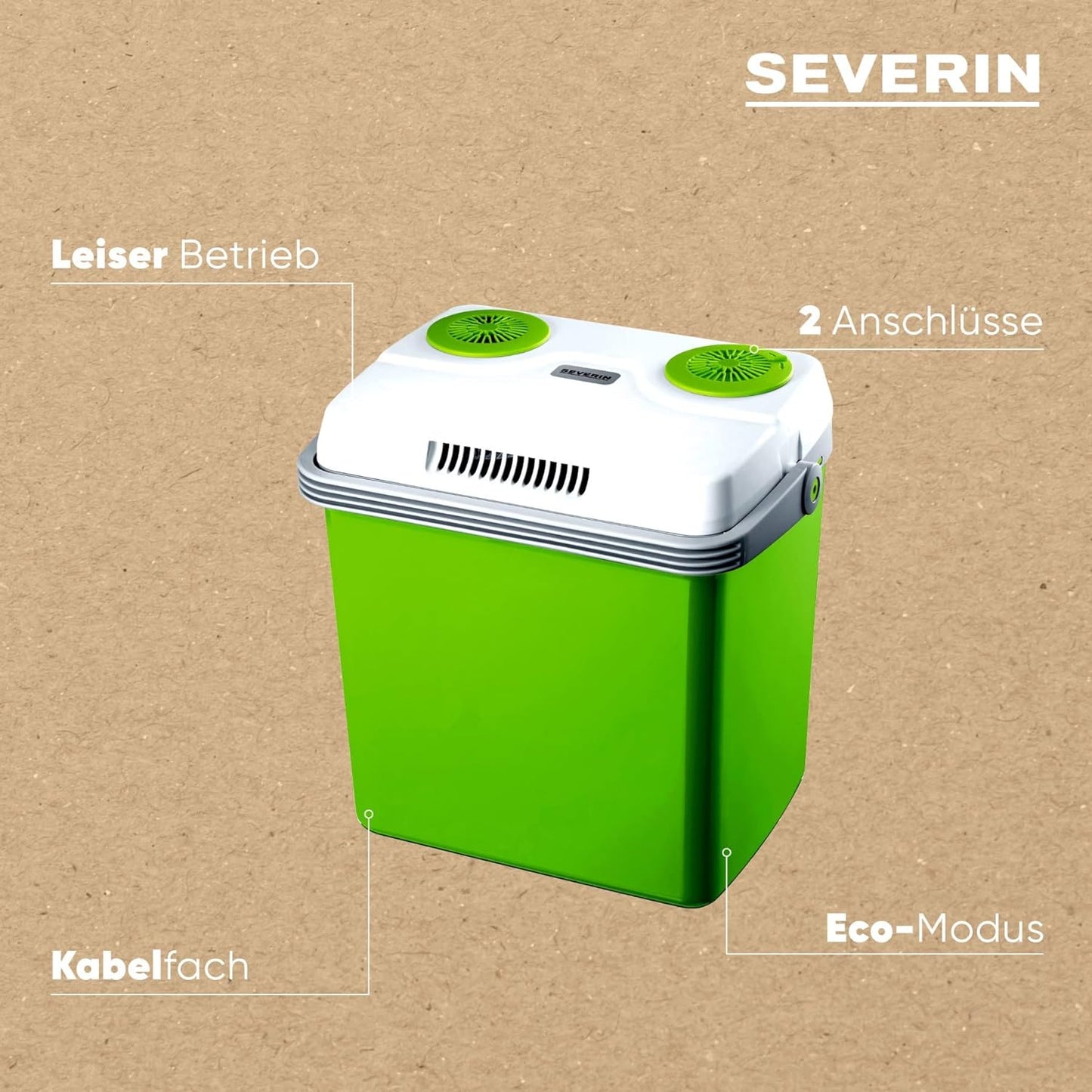 Elektrische Kühlbox KB 2922, 19 L / mit Netzanschluss und 12 V-Anschlussleitung