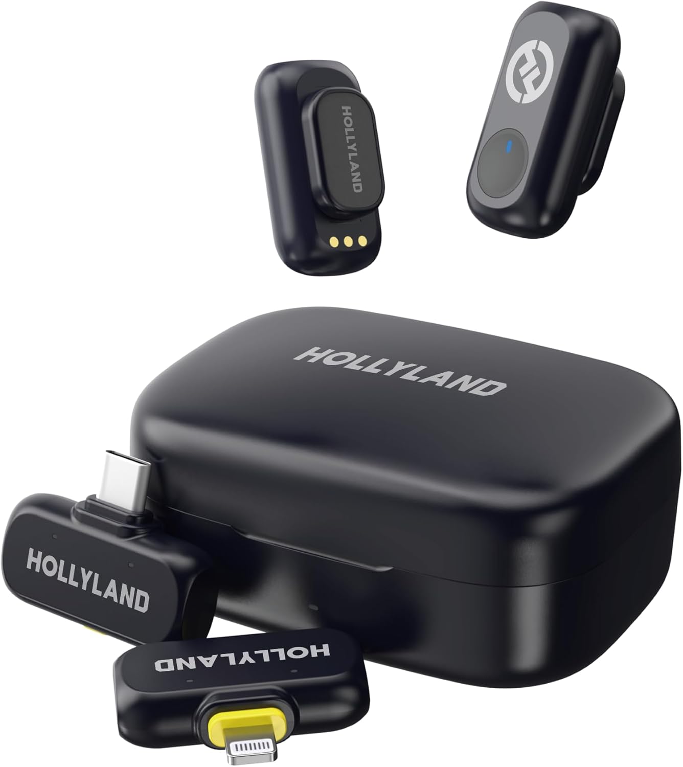 Lark A1 Mini Duo Wireless Lavalier Mikrofon, Lightning-Only-Mic-Black