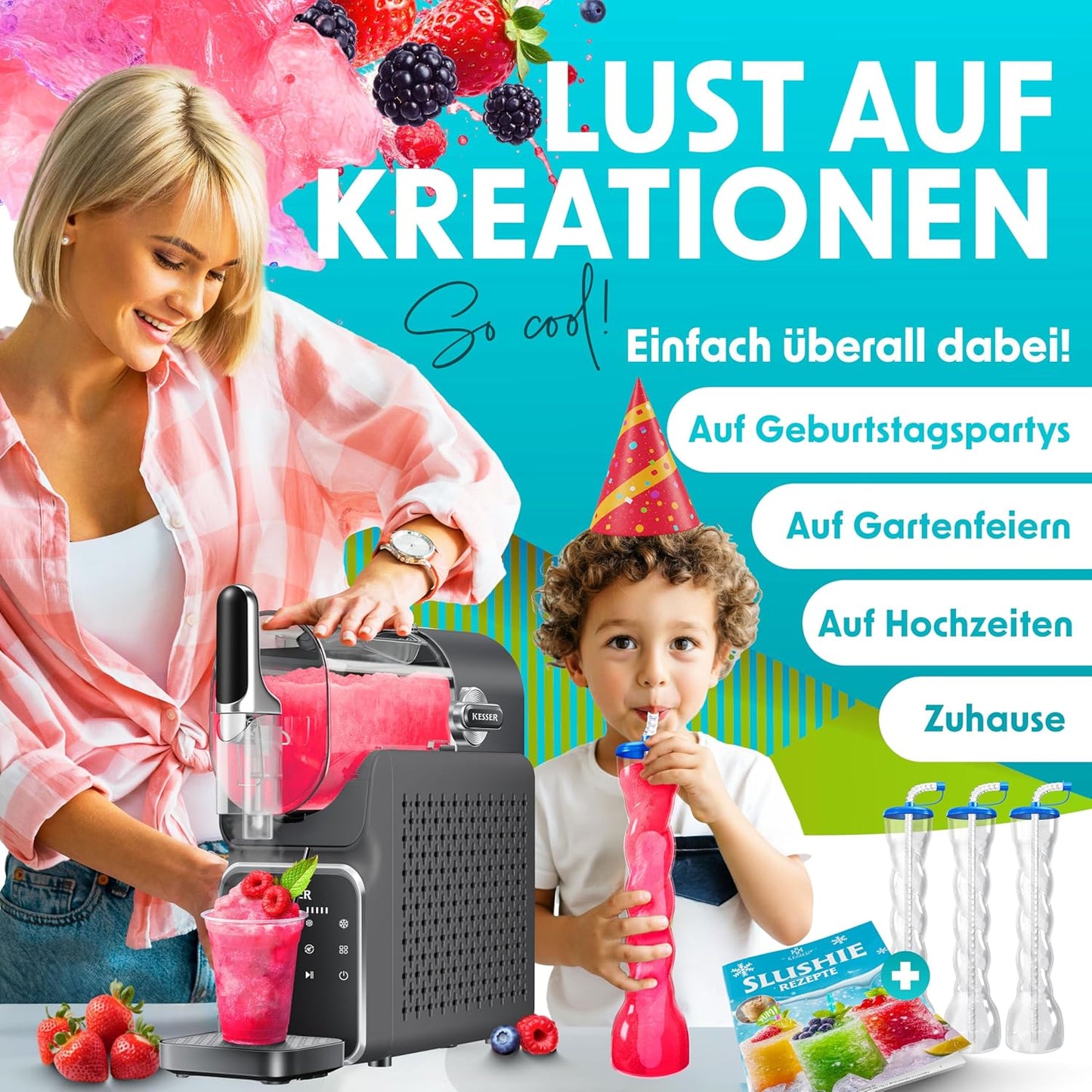 Slush Maschine mit 6 Programmen, Anthrazit