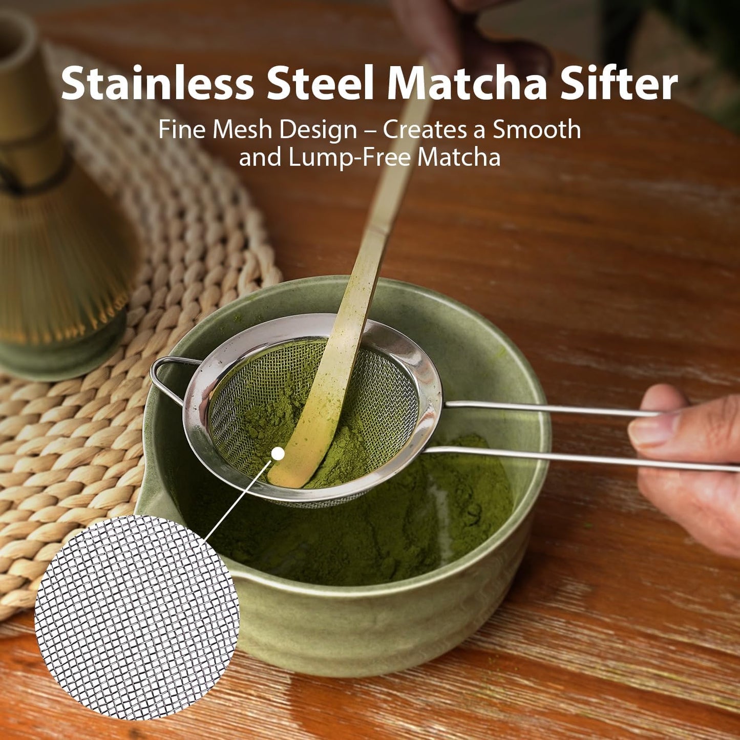 5-teiliges Matcha-Teeset, Grün