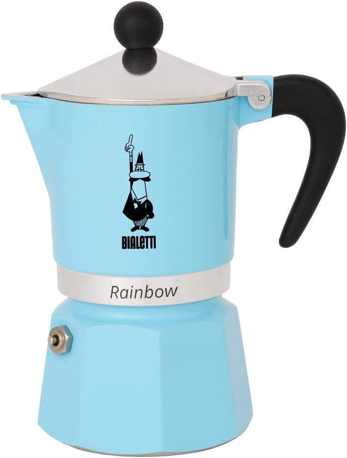 5042 Rainbow Espressokocher, Himmelblau 3 Tassen