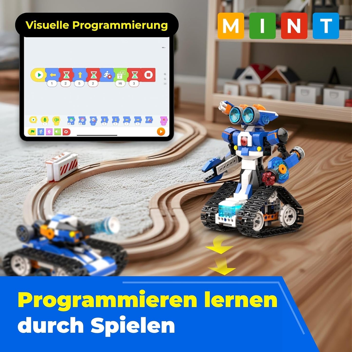 Programmierbarer Roboter-Bausatz für Kinder, Robot J(Storage)