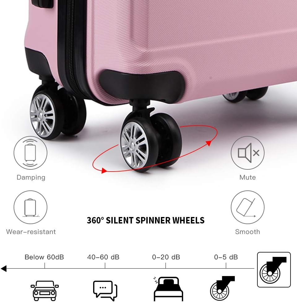 Reisekoffer für Handgepäck, Pink M (55cm)