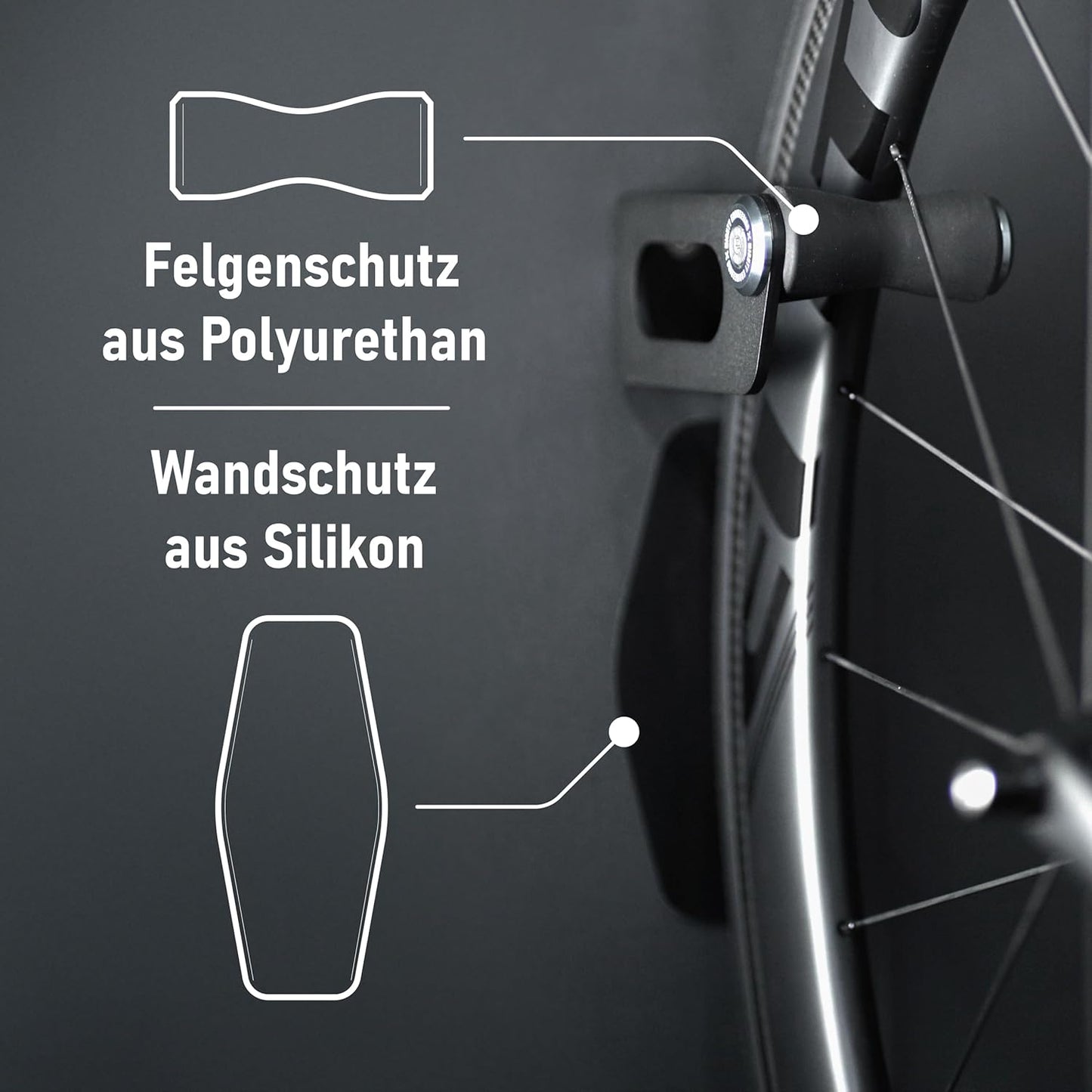 Fahrrad Wandhalterung Vertikal für Rennrad & MTB