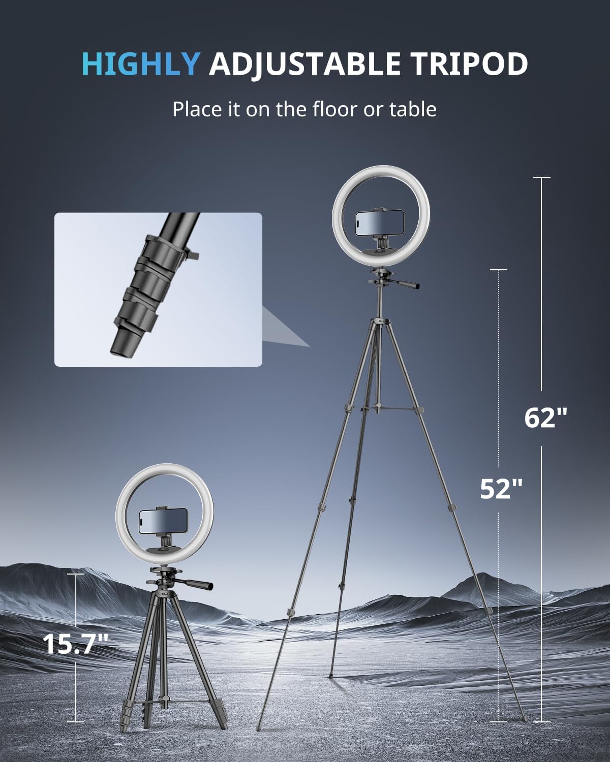 Ringlicht mit Stativ für Video & Fotografie