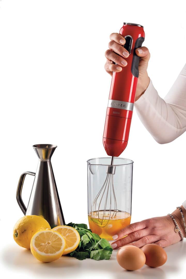 3-in-1 Stabmixer mit Zerkleinerer und Schneebesen, Moderna 602, Rot