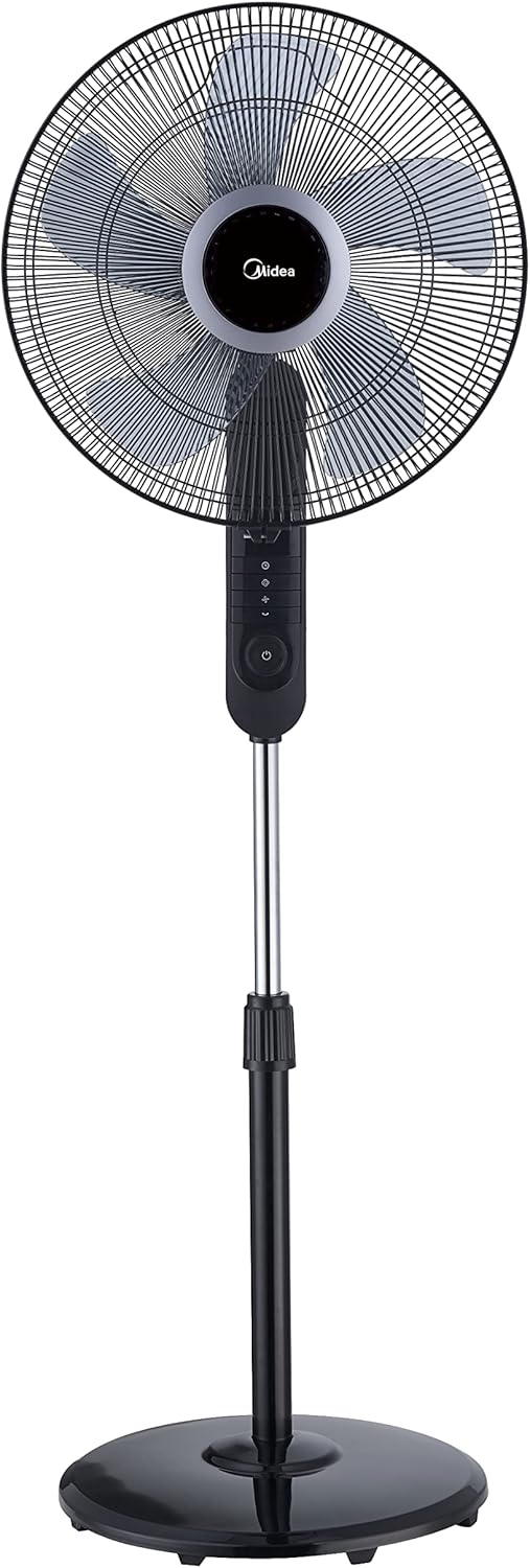 Standventilator FS40-15FR mit Fernbedienung, 5 Flügelblätter, schwarz