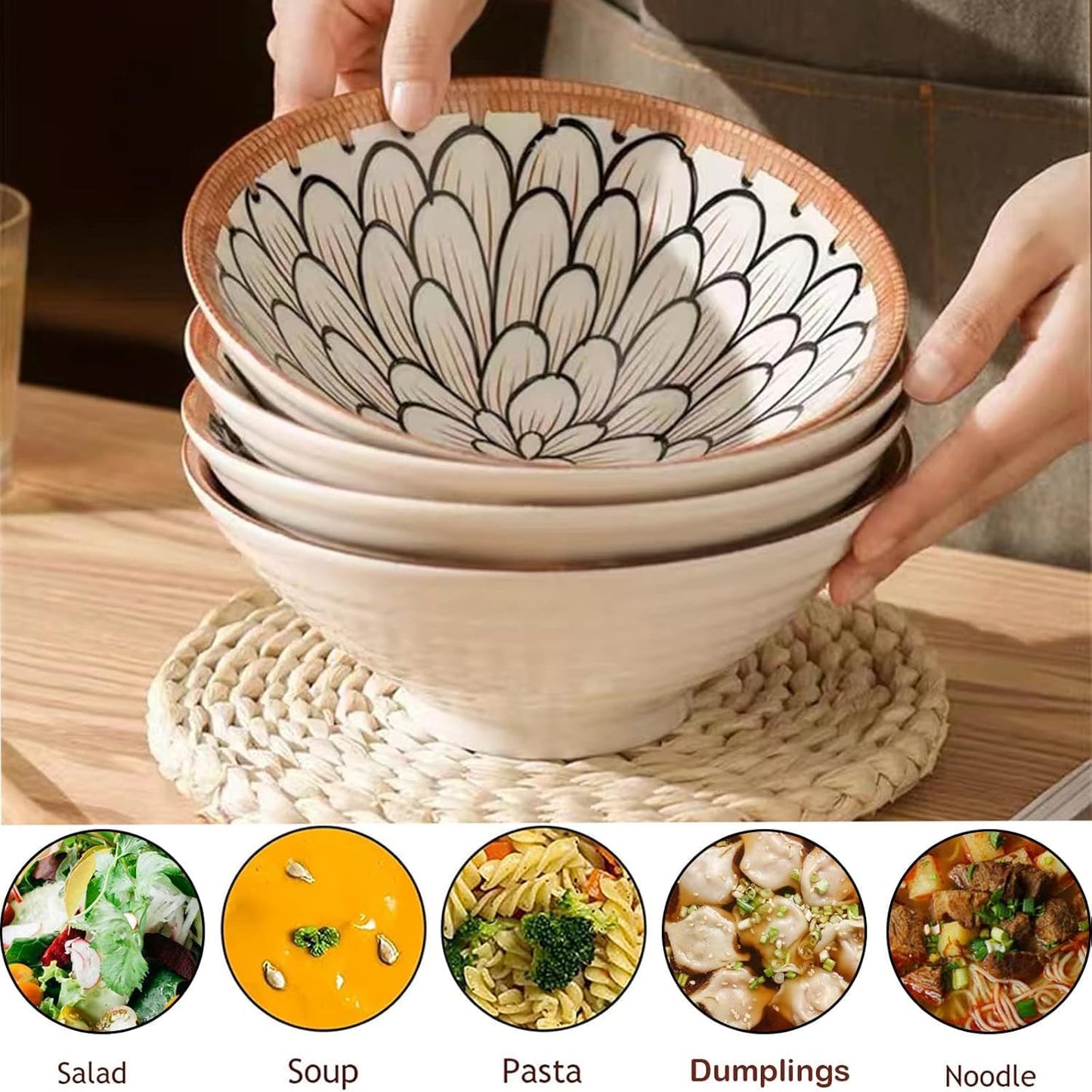 6-teiliges Ramen-Schüssel-Set, G