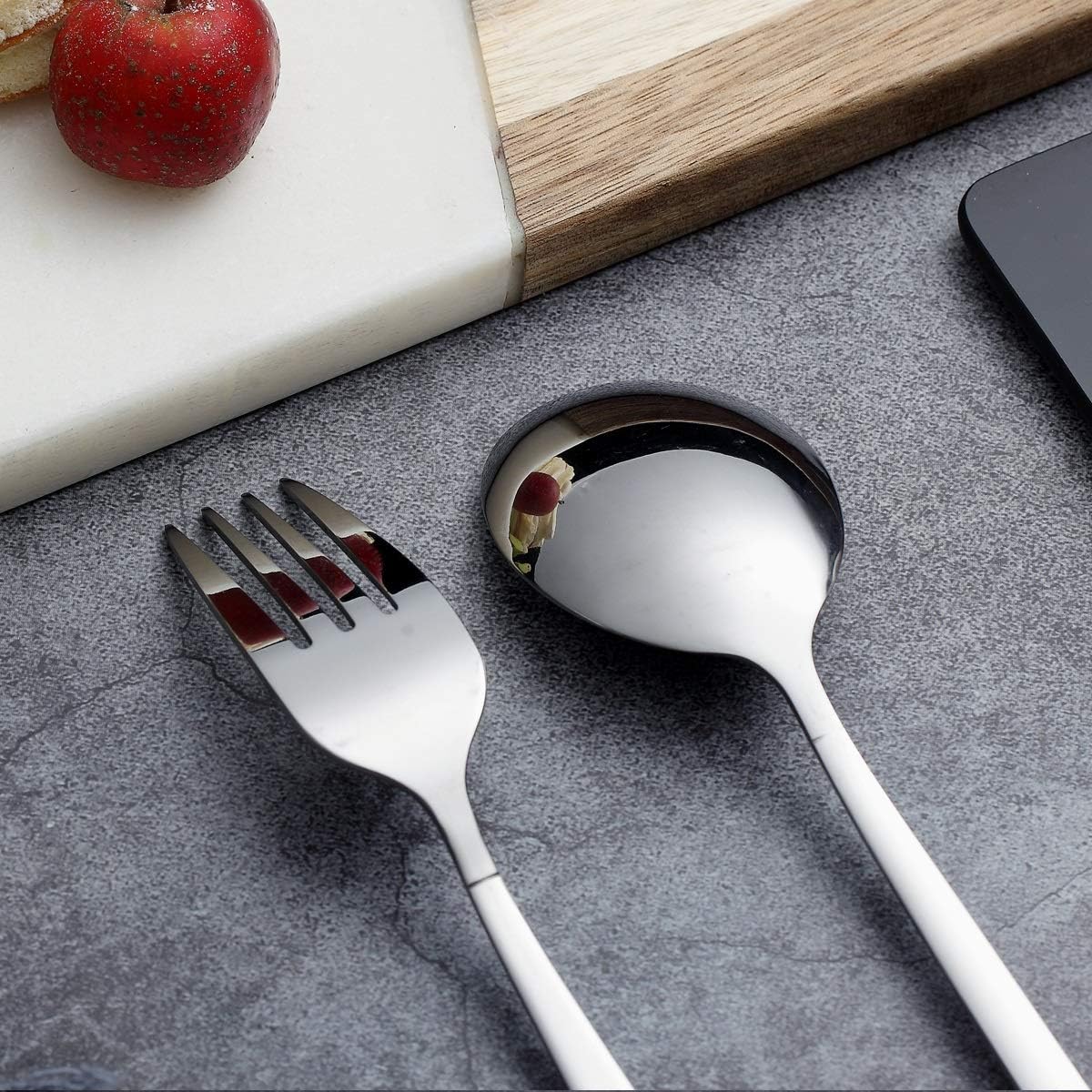Edelstahl Besteckset für 6 Personen (30-teilig), 07. Silber