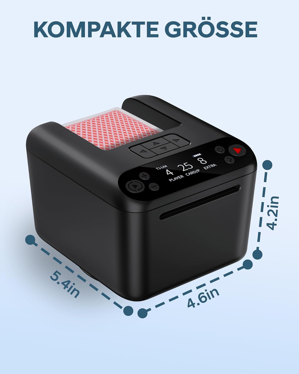 Automatischer Kartenausteiler für Poker & Blackjack, Schwarz