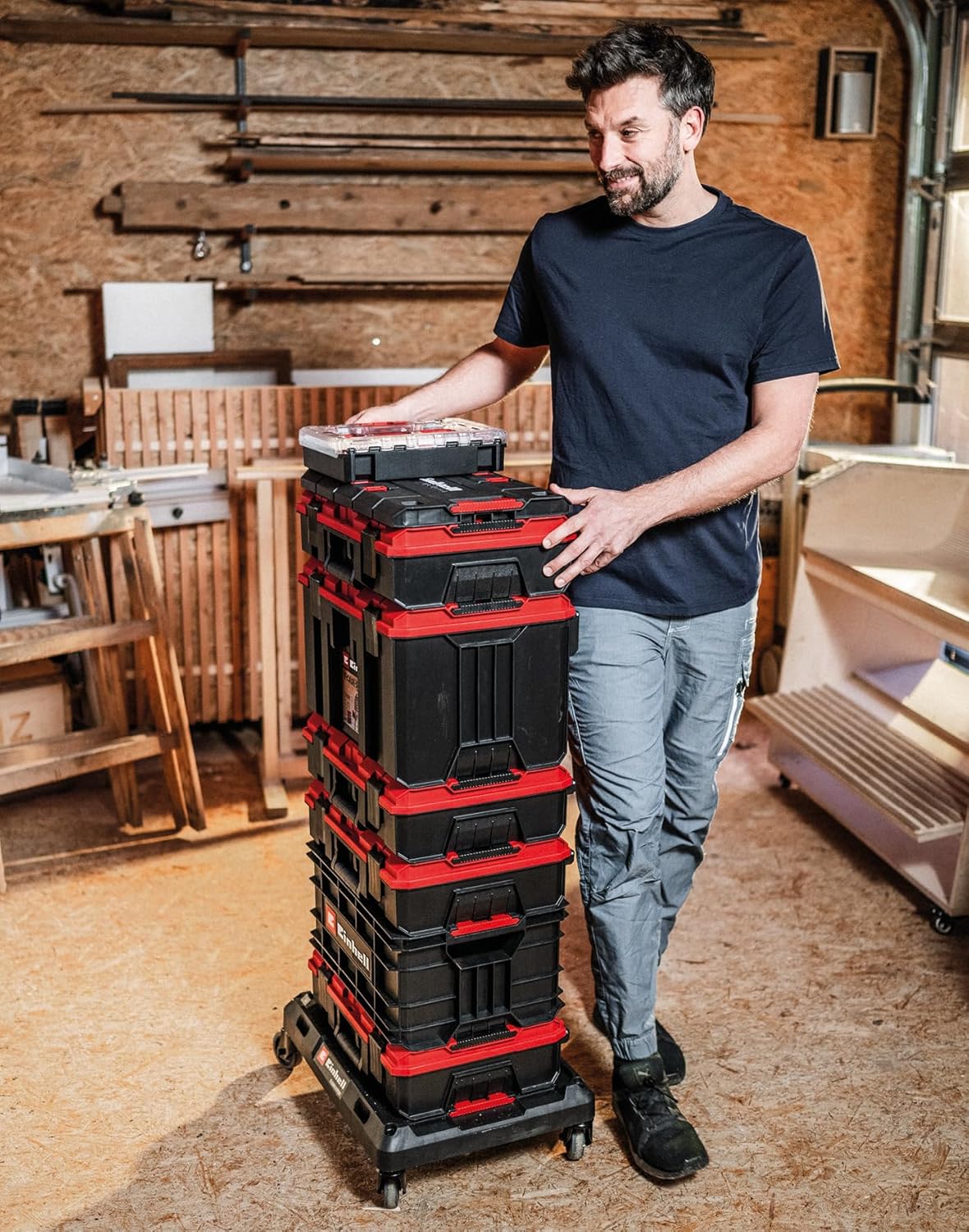 E-Case Adapterplatte, bis 300 kg, stapelbar