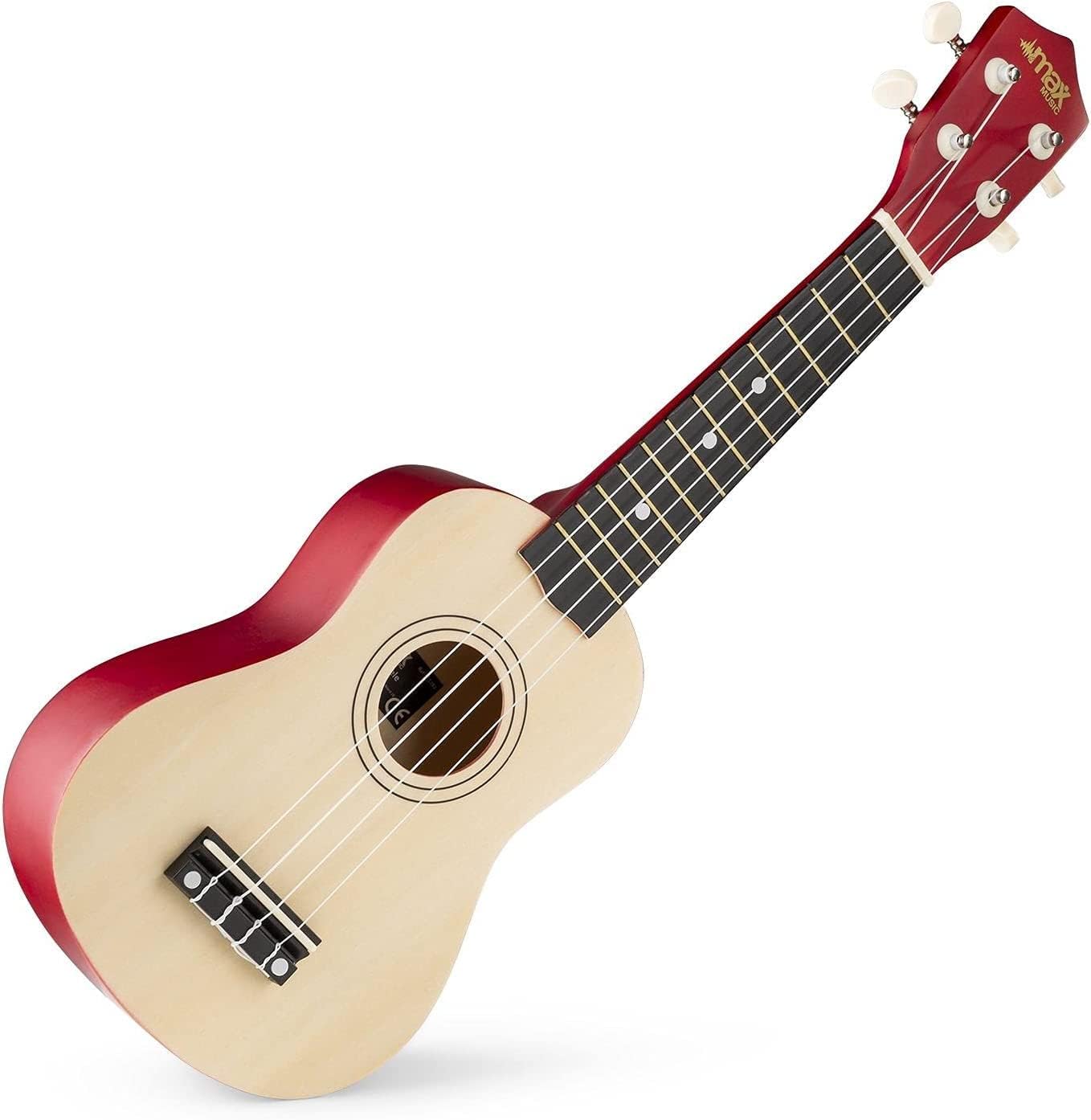Ukulele-Komplett-Set mit Zubehör für Anfänger, Naturell