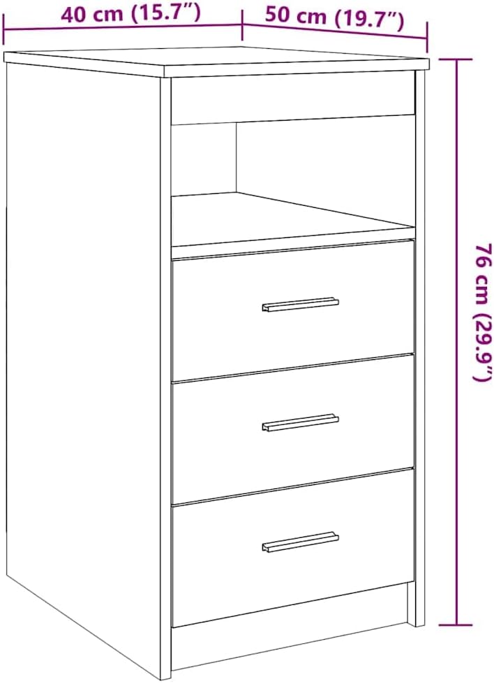 Schubladenschrank in Altholz-Optik, Altholz