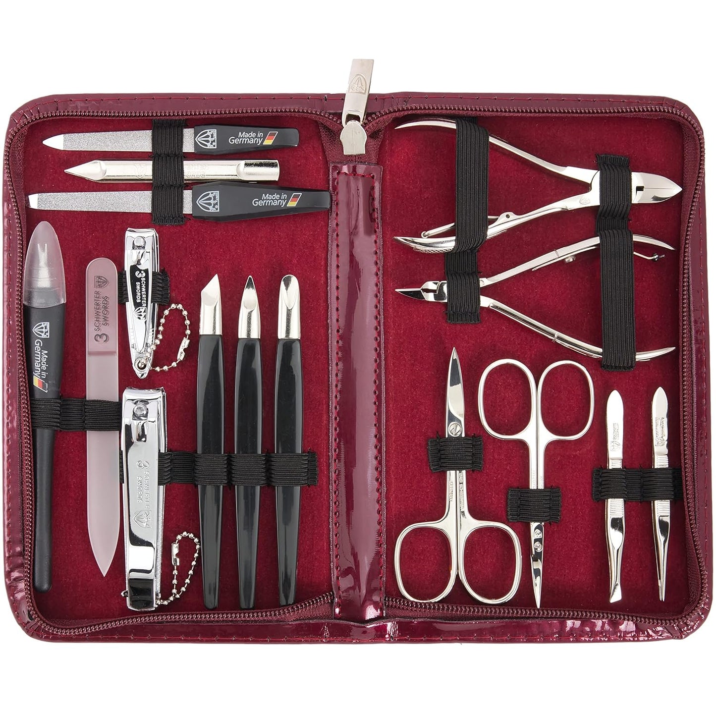 Nagelpflegeset 'Cinisello', WEINROT / LACKMATERIAL