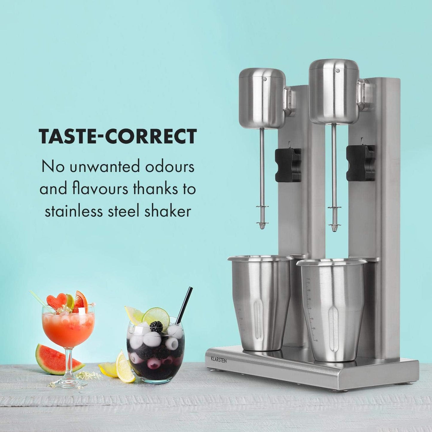 Kraftpaket II Pro Doppel-Drink-Mixer, Silberfarben