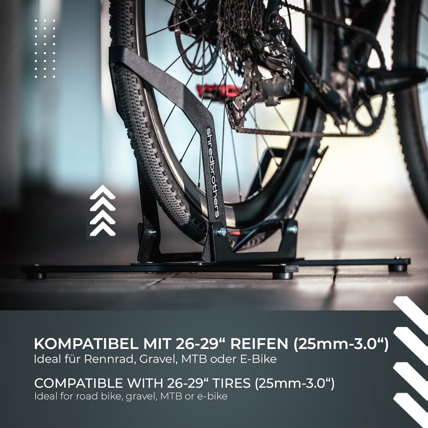 Fahrradständer-Set für 26 bis 29" Mountainbike & Rennrad (2 Stück), Pro Stand - Doppelpack - schwarz