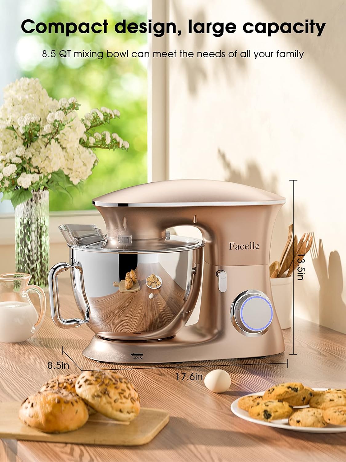 Küchenmaschine mit Zubehör, Champagne