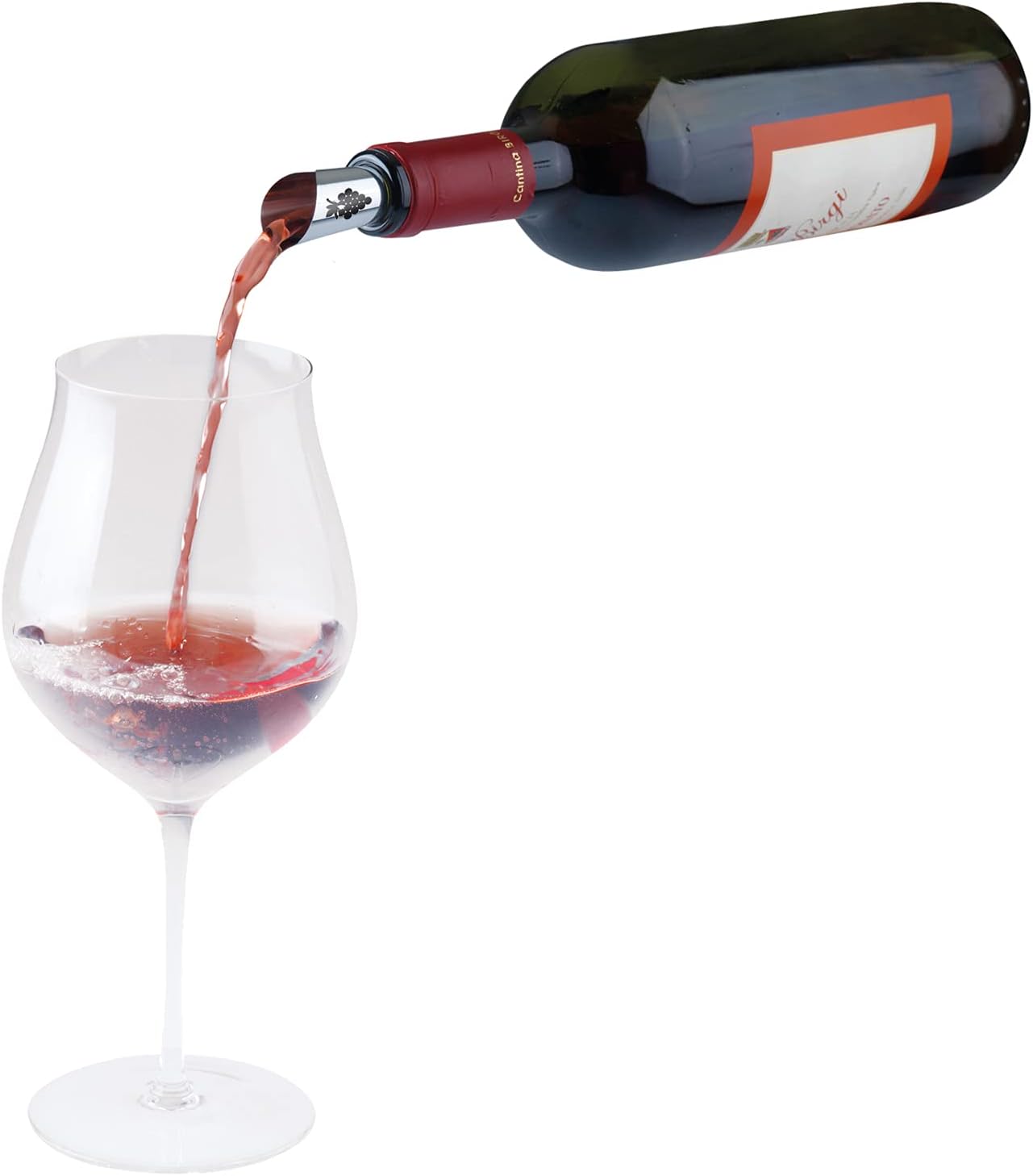 Ent- und Verkorker mit Weinausgiesser-Set Monopol Edition, Verchromt Ent- und Verkorker + 5 Weinausgiesser