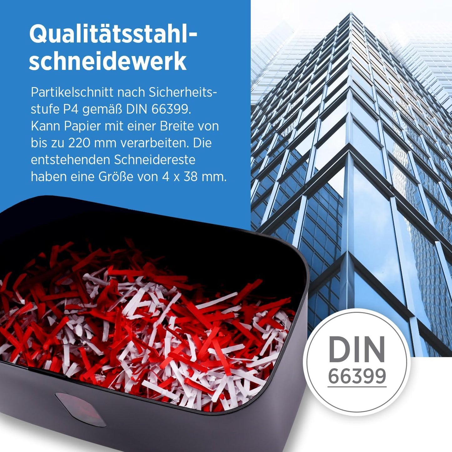 Aktenvernichter 440X, Schwarz