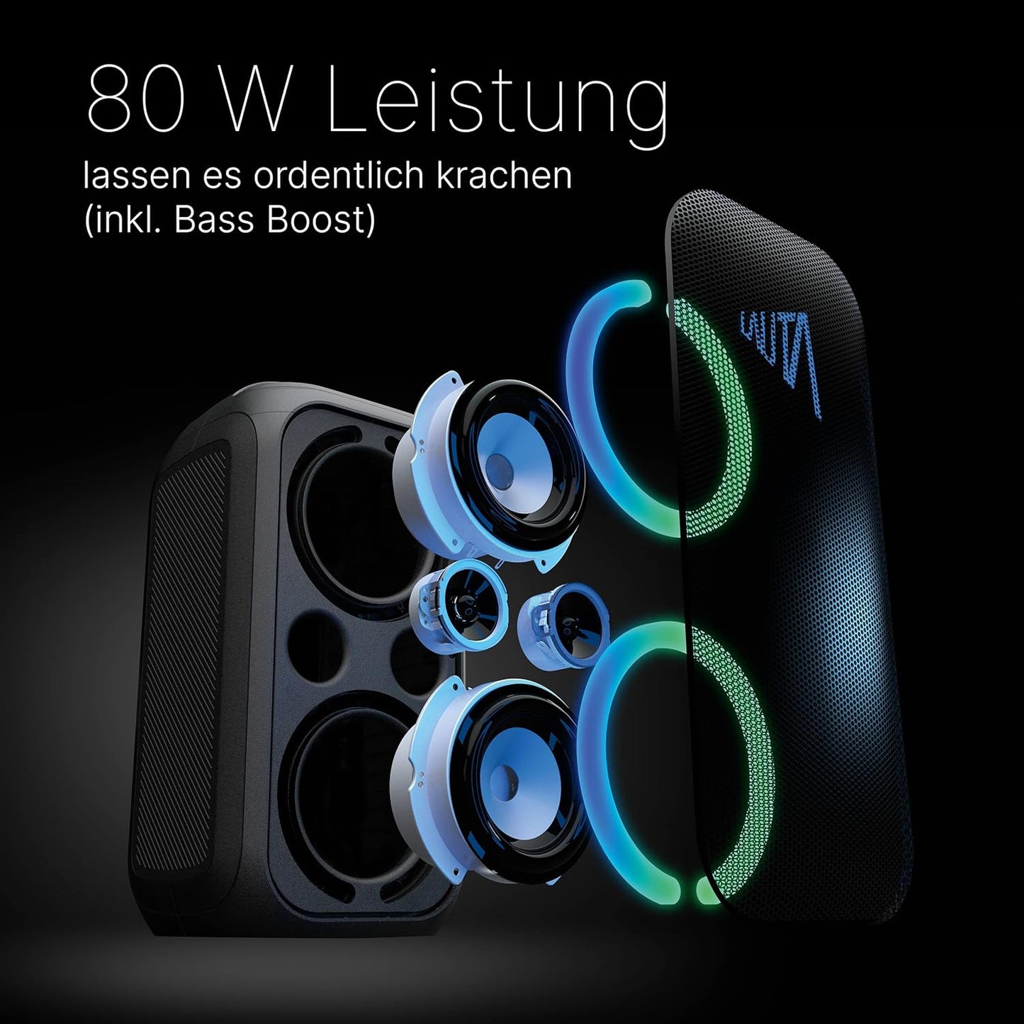 Tragbarer Bluetooth Lautsprecher Wummsbox