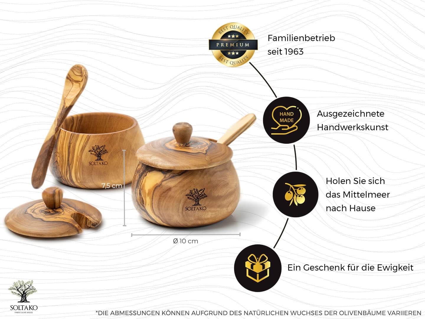 Gewürzdosen-Set, 2 mit Löffel