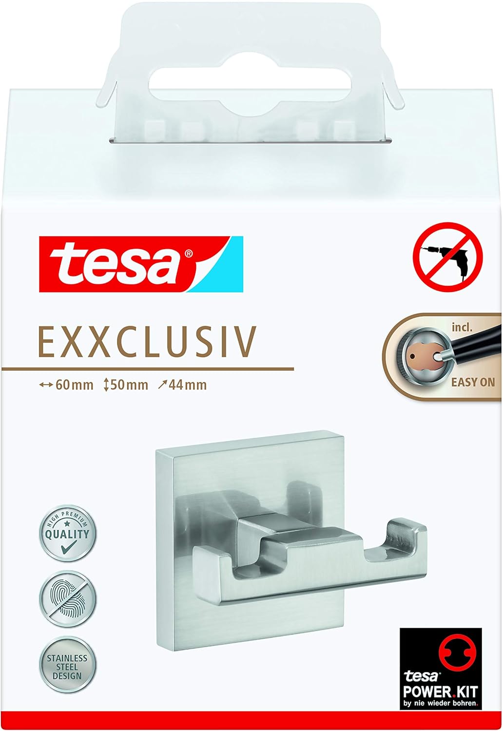 EXXCLUSIV Bademantelhaken, Wandhaken (doppelt)