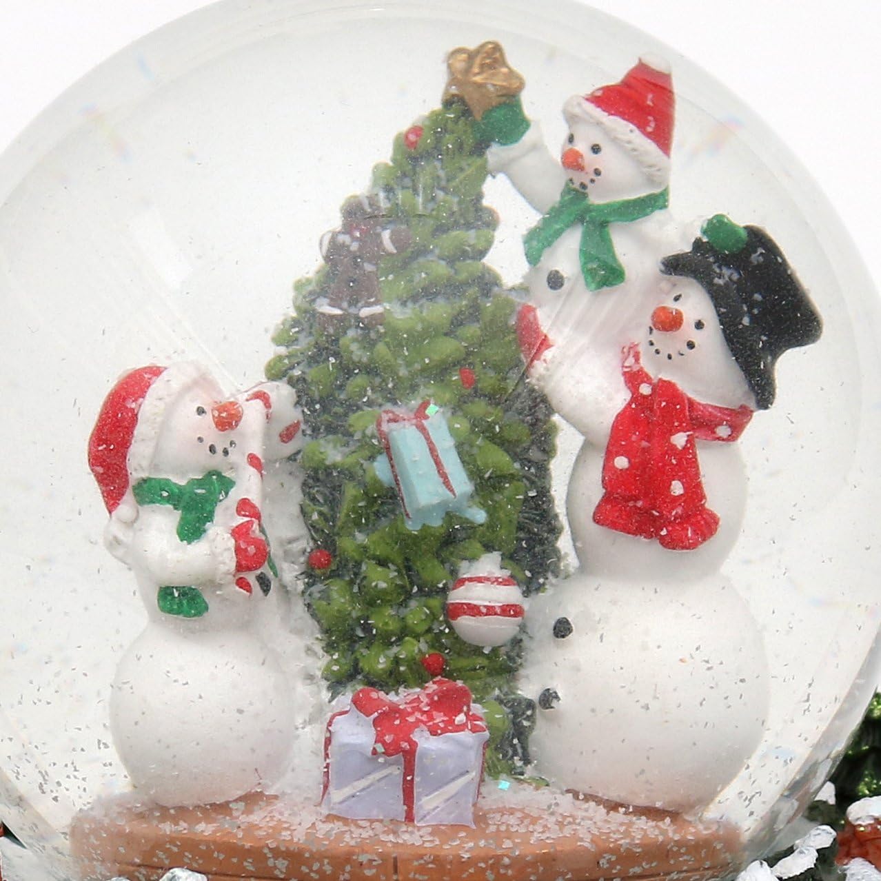 Schneekugel - Tannenbaum mit Schneemännern, Schneemänner