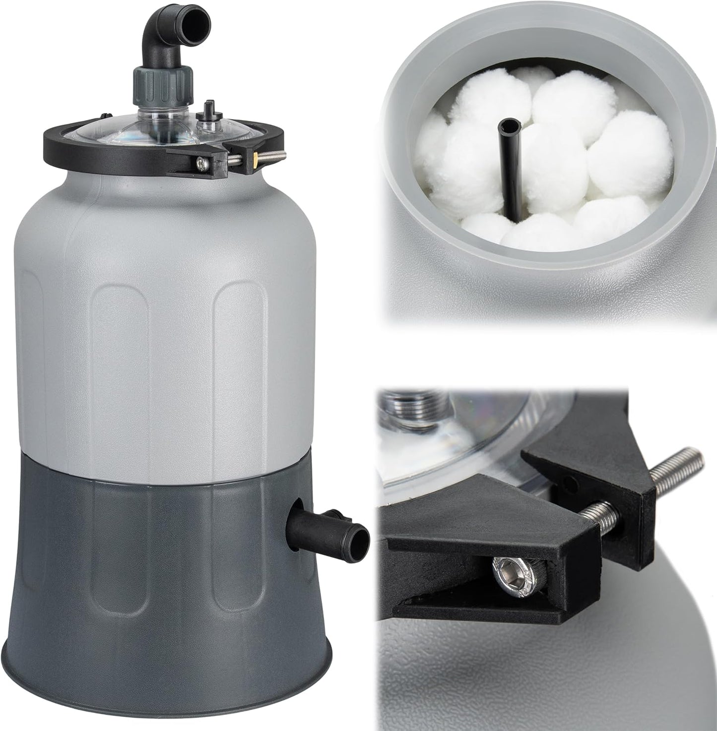 Filterpumpe mit Sand- und Filterbällen (3800 l/h, 40W), Pumpe – 3800 l/h, 40W