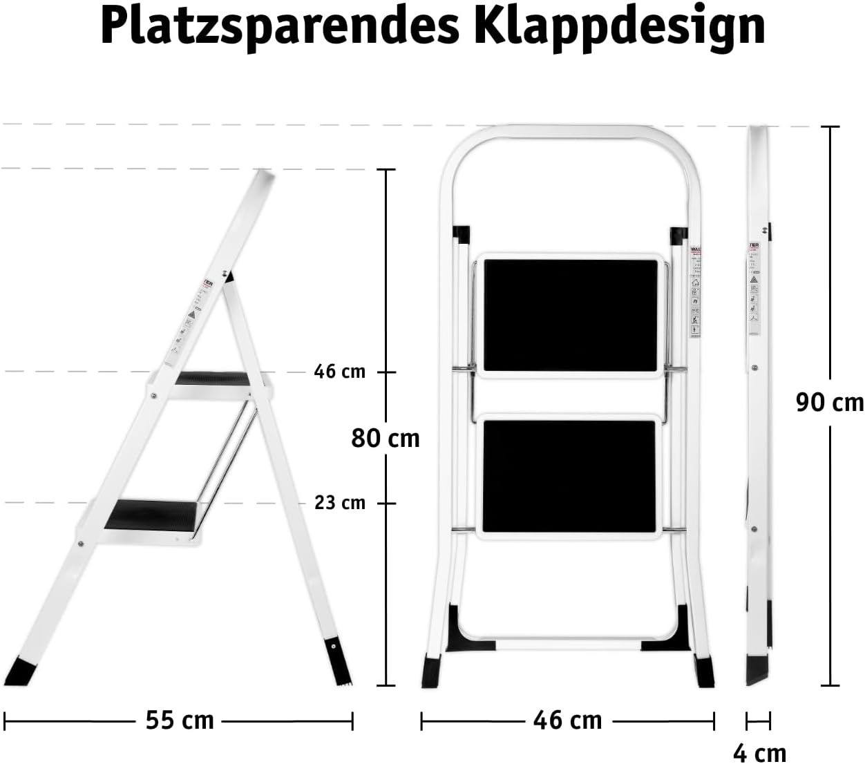 Klappbarer Leitertritt, 2 Stufen