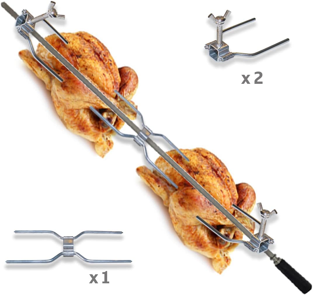 Grillspiess Set für Hühnergrill, 3 Stk.
