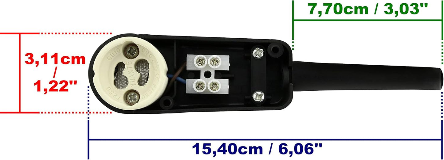 50er Set GU10 Fassungen mit Anschlusskasten, 50 Stück