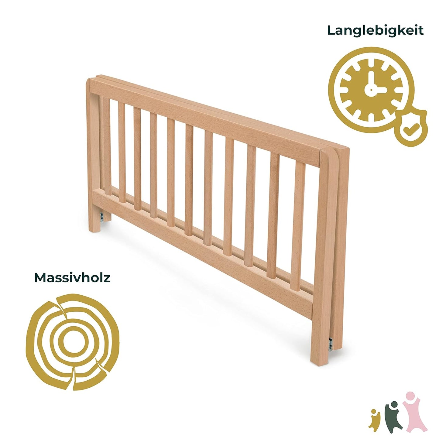2110 Bettschutzgitter, Natur ; 90 cm (1er Pack)