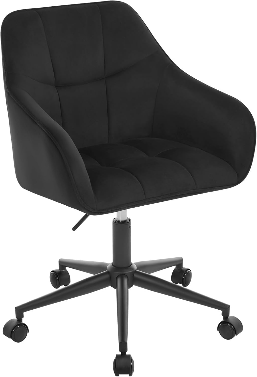Ergonomischer Schreibtischstuhl bis 150 kg belastbar, Schwarz Samt