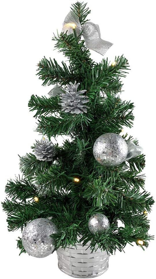 Deko-Weihnachtsbaum geschmückt 20258, Grün/Silber