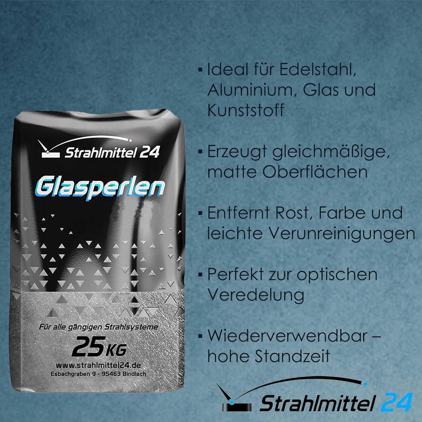 Glasperlen Strahlmittel 70-110 µm