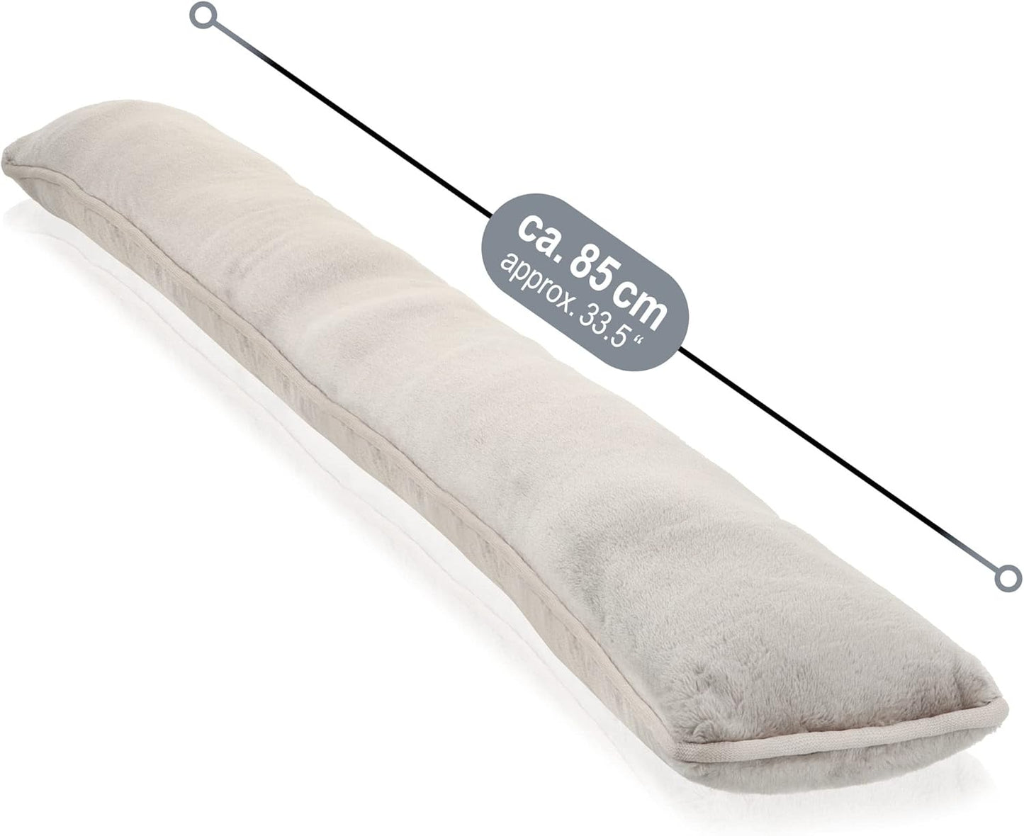 2 x Zugluftstopper für Türen und Fenster, 02 Stück - Taupe