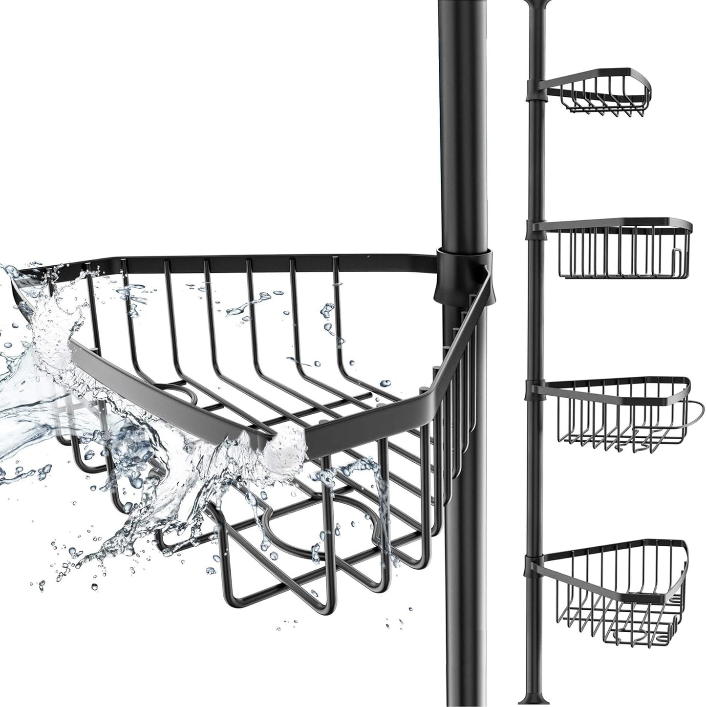 Teleskop-Duschregal für Dusche ohne Bohren