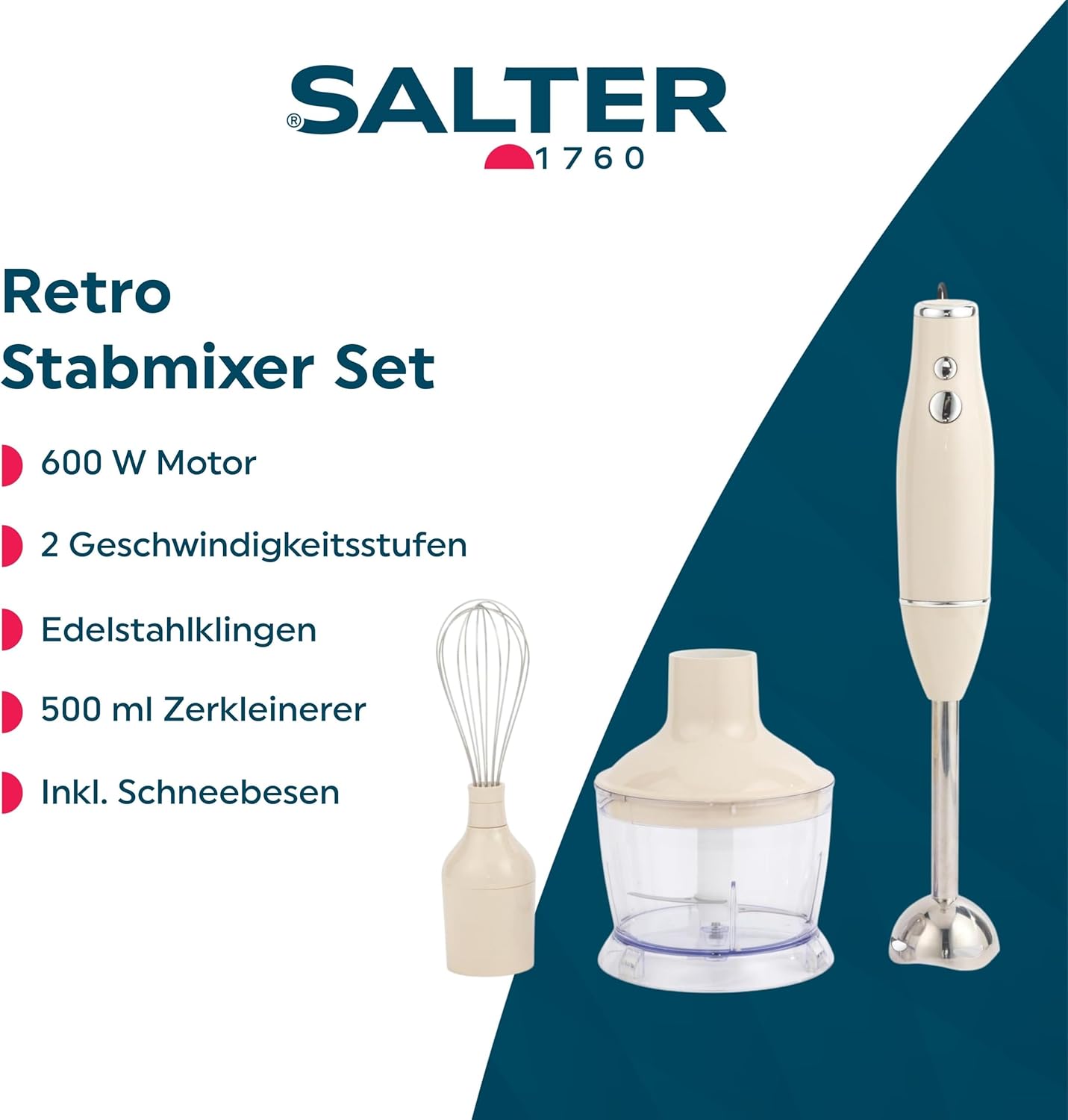Retro 3-in-1 Blender Set, EU-Stecker