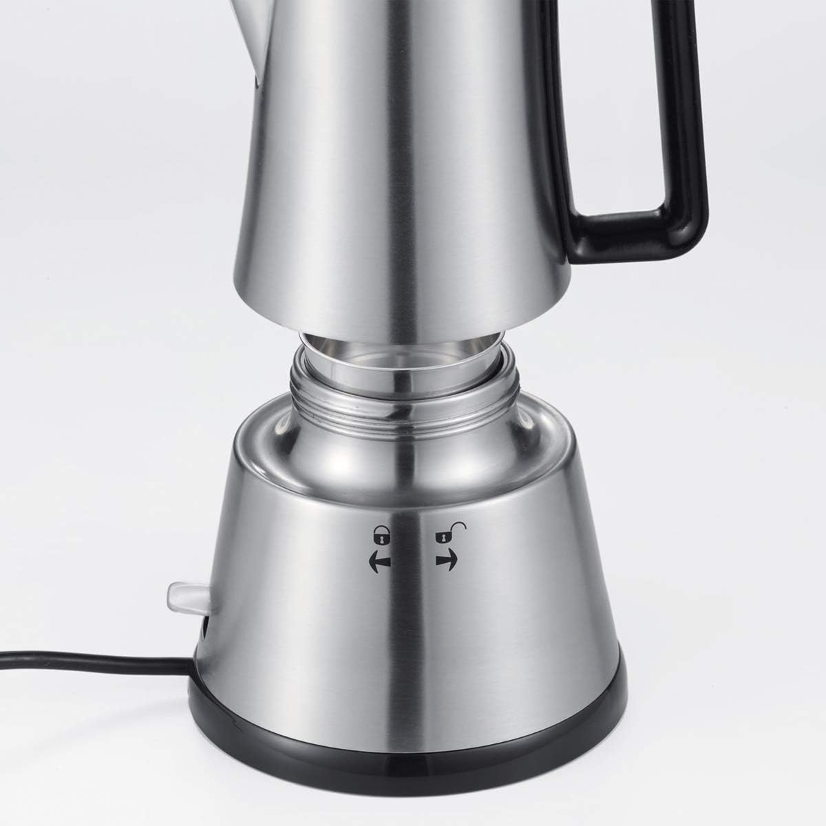 Moka Maker 5918 - Espressokocher, Edelstahl 3-4 Tassen Single