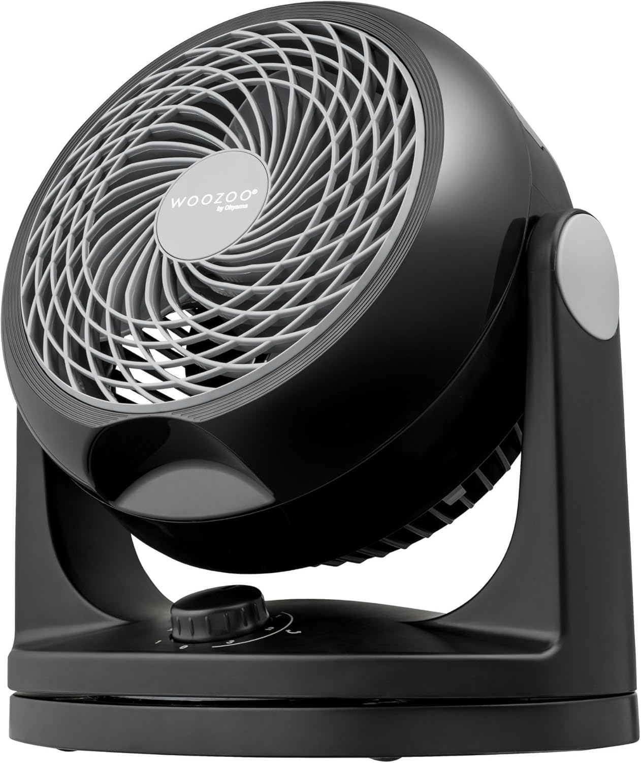 Tragbarer Tischventilator, Schwarz Oszillierend