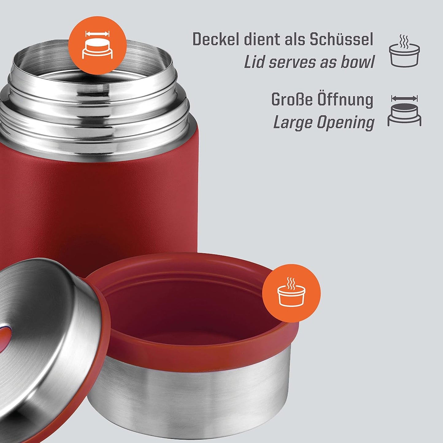 Thermobehälter Sculptor, Burgundy 500 ml Ohne Manschette