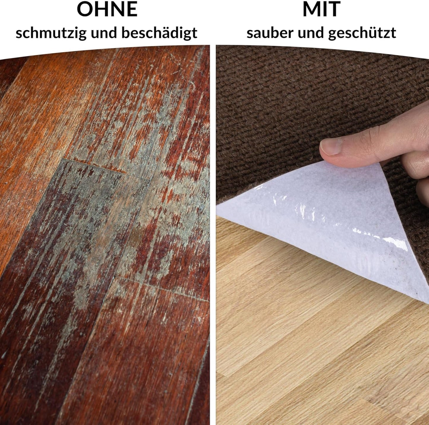 Runde Bodenschutzmatte für Bürostuhl, Rund 120 cm Schoko