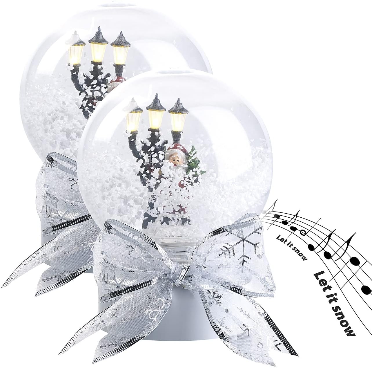 2er-Set Schneekugeln
