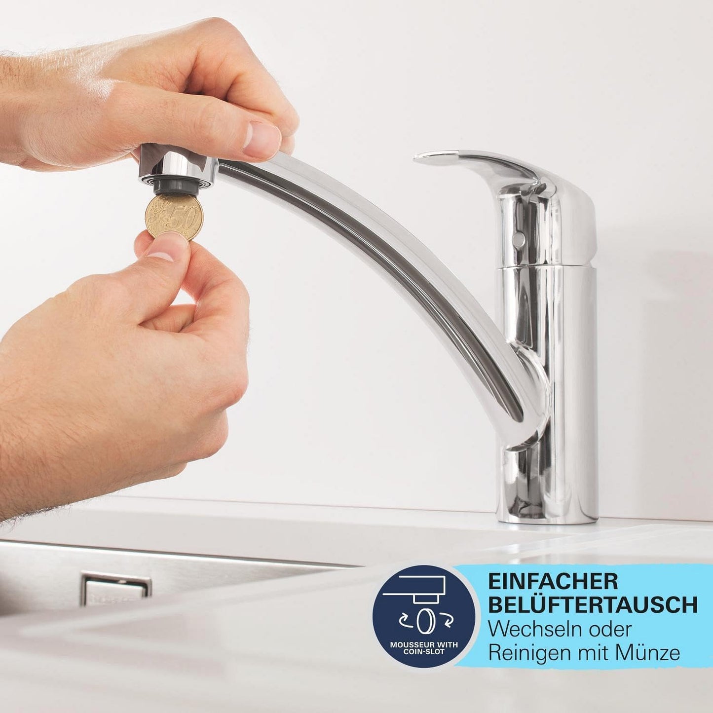Start Eco, Küchenarmatur mit 140° Schwenkbereich, Single