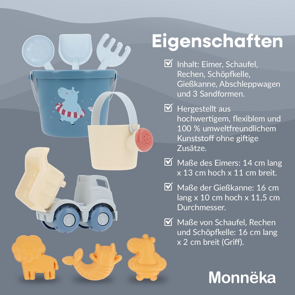 Strandspielzeug-Set, Hippos