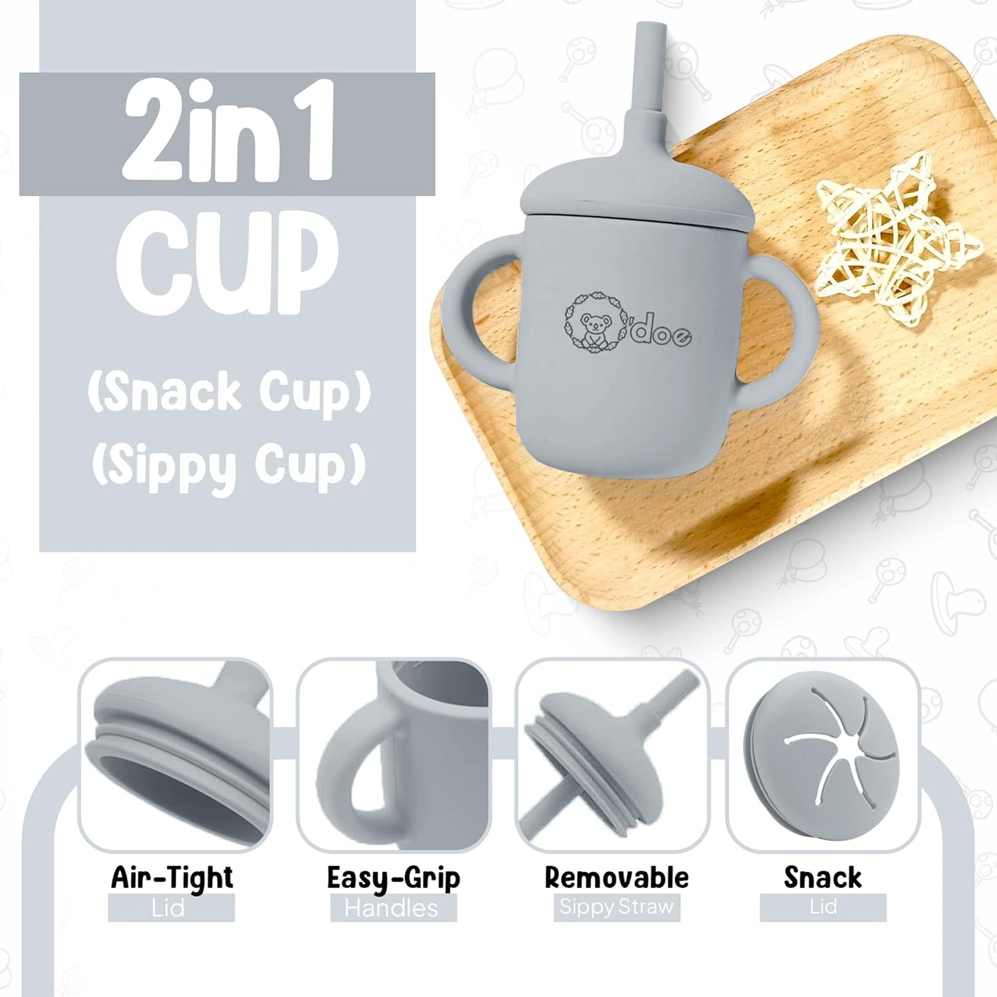 11-teiliges Baby Entwöhnungsset, V1: Essentials Set [11 Pieces] Grau