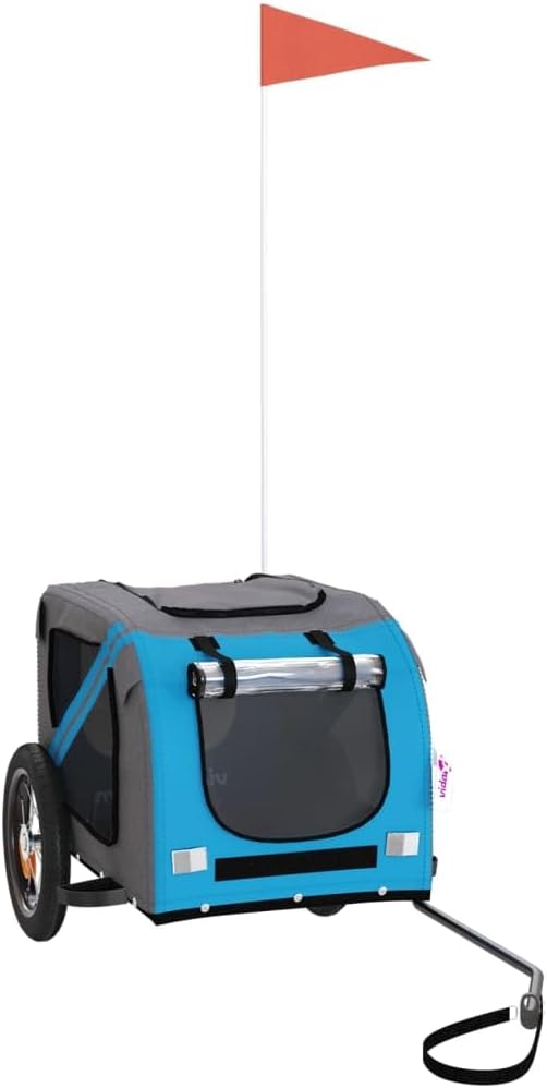 Fahrradanhänger Chrystal mit Reflektoren, 124 x 53 x 53 cm Blau