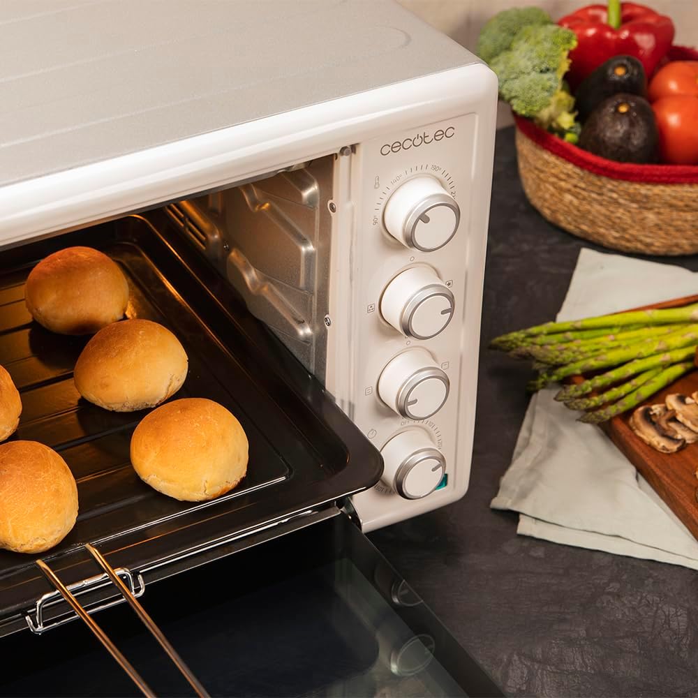 Mini-Ofen 60L mit Drehspiess (12 Funktionen), Weiss 60L | 2200 W