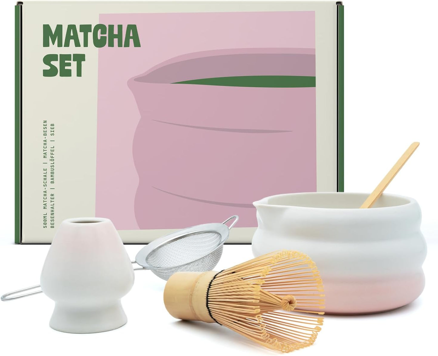 Matcha-Tee-Set, Pink