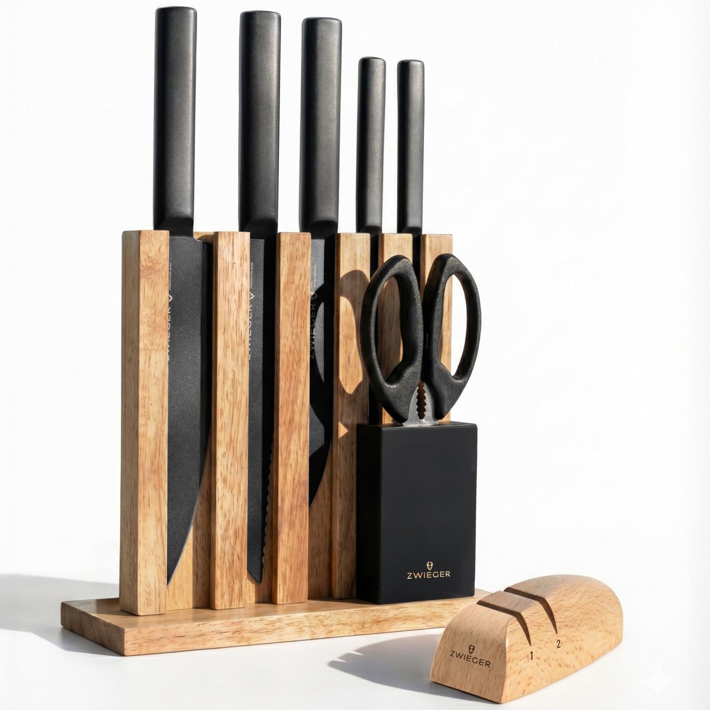 8-teiliges Messerblock-Set, Nordic Schärfer + Messerblock-Set
